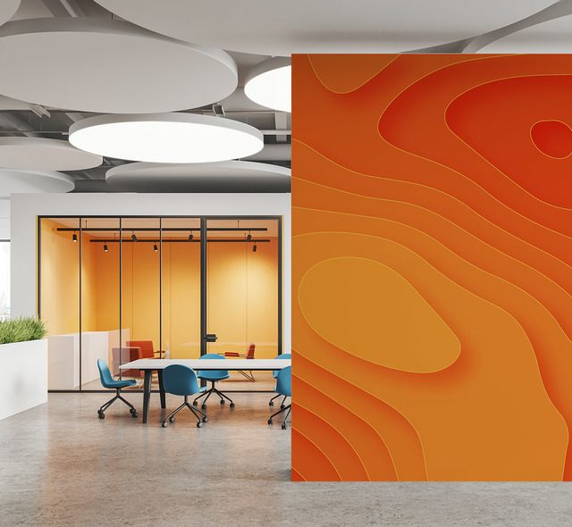 energetic abstraction in orange tones abstraction wallpaper mural photo wallpapers demural