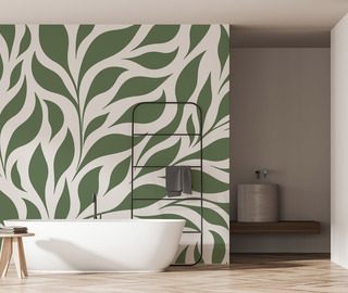 green motif of organic harmony bathroom wallpaper mural photo wallpapers demural