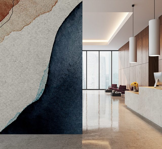 artistic composition in earthy textures office wallpaper mural photo wallpapers demural