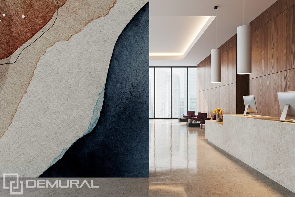 Artistic Composition in Earthy Textures Office wallpaper mural Photo wallpapers Demural