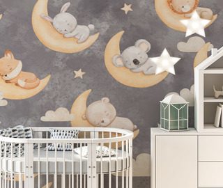 sweet dreams with forest friends childs room wallpaper mural photo wallpapers demural