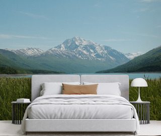 mountain landscape with a glacier view bedroom wallpaper mural photo wallpapers demural