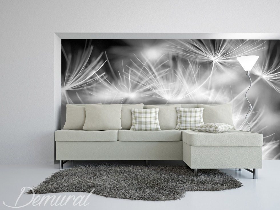 A positive negative Dandelions wallpaper mural Photo wallpapers Demural