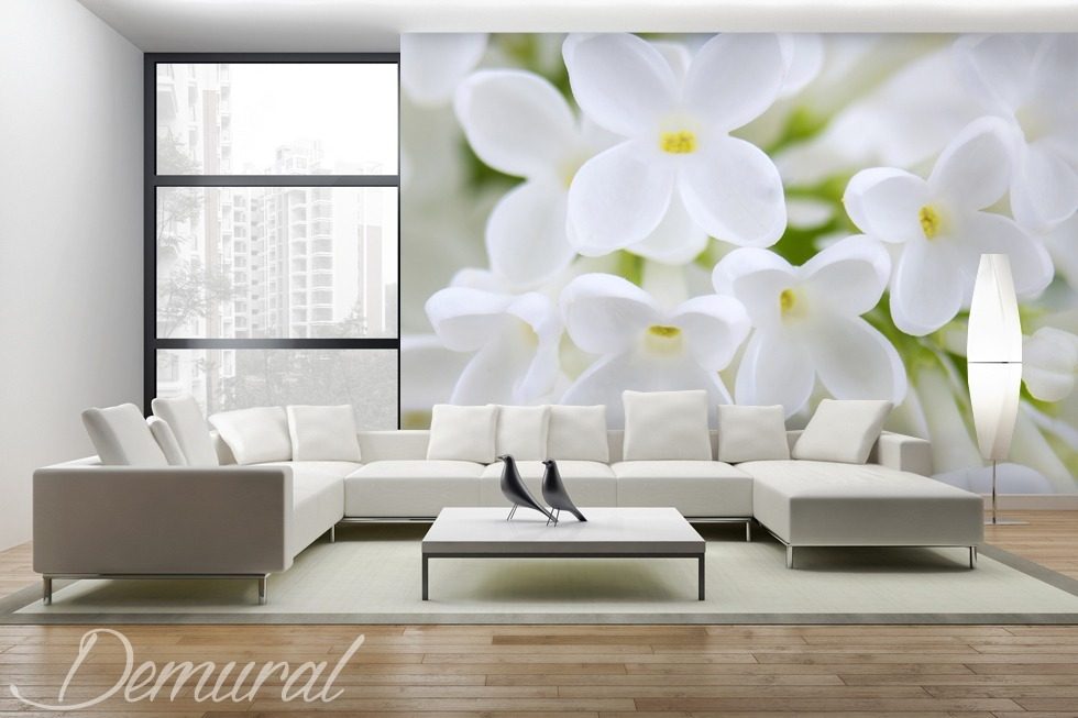 A summer house in a living room Living room wallpaper mural Photo wallpapers Demural