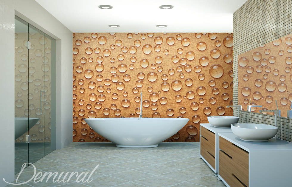 A foam bath Bathroom wallpaper mural Photo wallpapers Demural