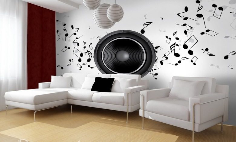 a club for connoisseurs of sound living room wallpaper mural photo wallpapers demural