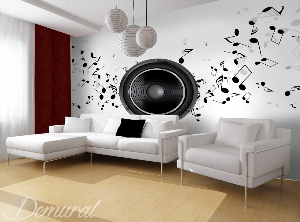 A club for connoisseurs of sound Living room wallpaper mural Photo wallpapers Demural