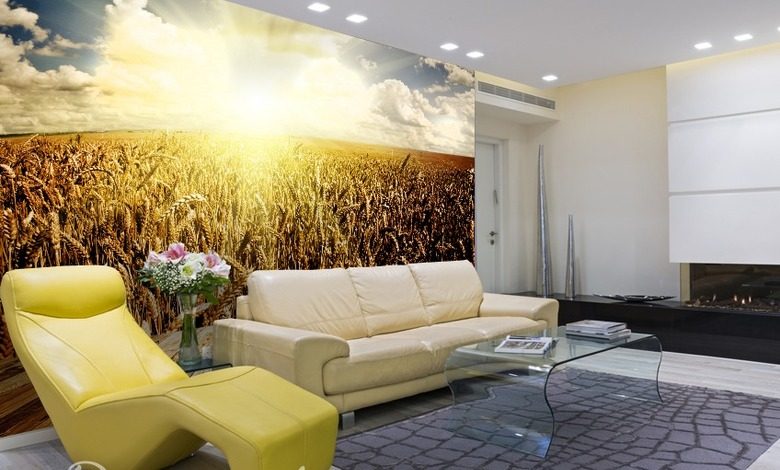 designer crops sunsets wallpaper mural photo wallpapers demural