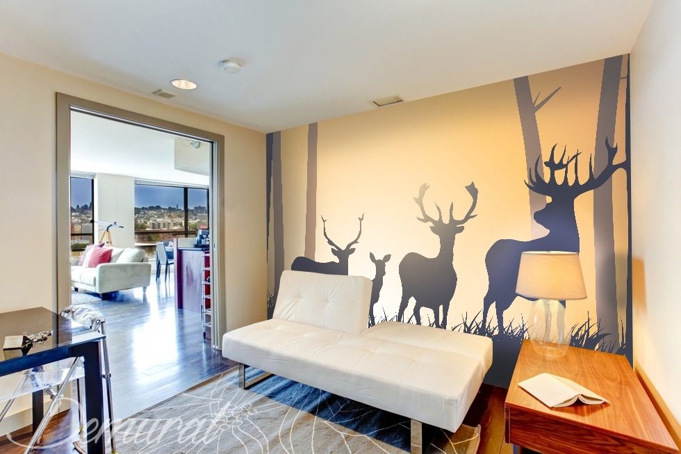 Deer’s territory Animals wallpaper mural Photo wallpapers Demural