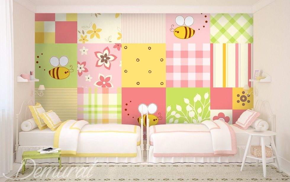 Big-small patchwork Child's room wallpaper mural Photo wallpapers Demural