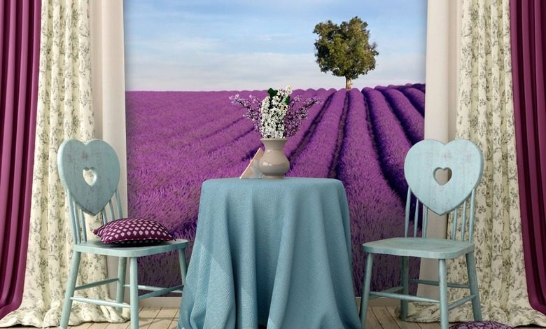 gentle lavender fields provence wallpaper mural photo wallpapers demural