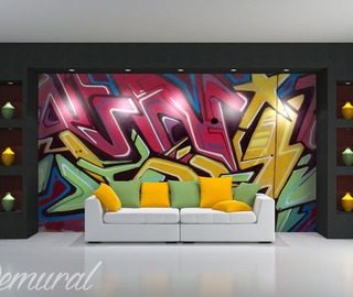 colourful graffiti graffiti wallpaper mural photo wallpapers demural