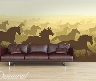 a herd of horses animals wallpaper mural photo wallpapers demural