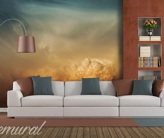 with a head in the clouds sky wallpaper mural photo wallpapers demural