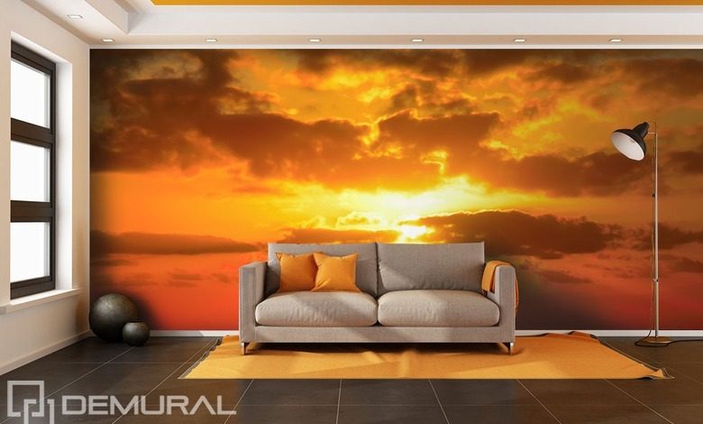 the sun behind the clouds sunsets wallpaper mural photo wallpapers demural