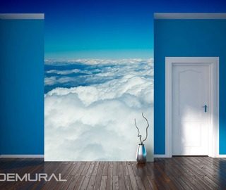 blue white decoration of the sky sky wallpaper mural photo wallpapers demural