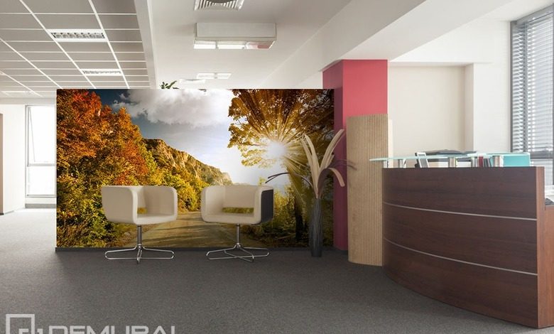 sunny alley office wallpaper mural photo wallpapers demural