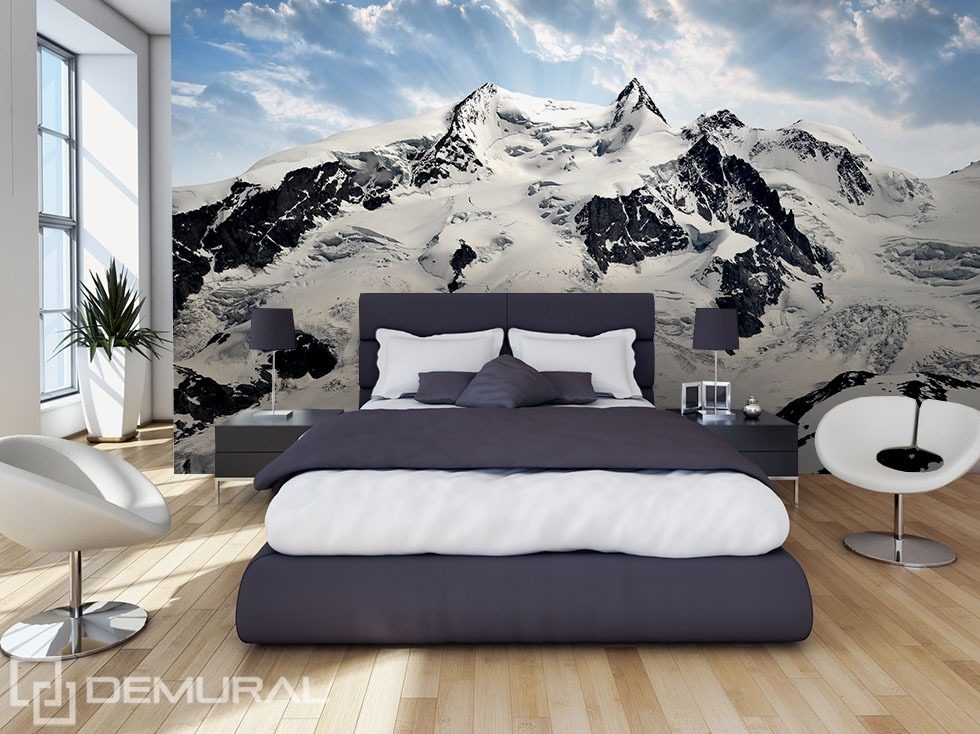 Glow above the mountains Bedroom wallpaper mural Photo wallpapers Demural