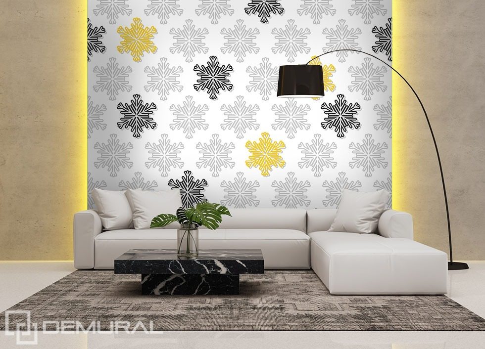 Colourful snowflakes Patterns wallpaper mural Photo wallpapers Demural