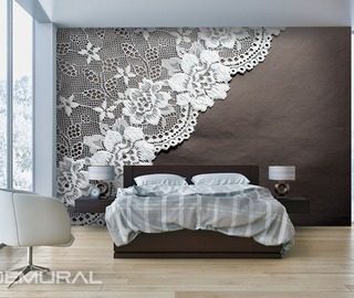 lace dream bedroom wallpaper mural photo wallpapers demural
