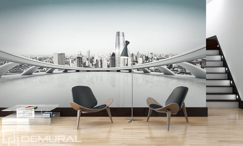 on the panorama terrace cities wallpaper mural photo wallpapers demural