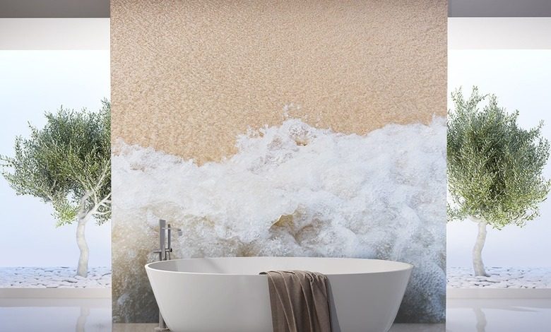 sea breeze bathroom wallpaper mural photo wallpapers demural