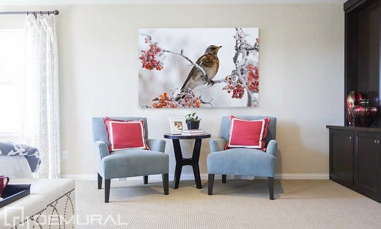 sparrow on a branch canvas prints animals canvas prints demural