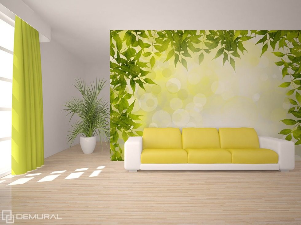 Sip of green tea Patterns wallpaper mural Photo wallpapers Demural