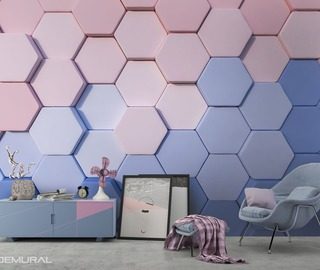 colorful honeycombs three dimensional wallpaper mural photo wallpapers demural