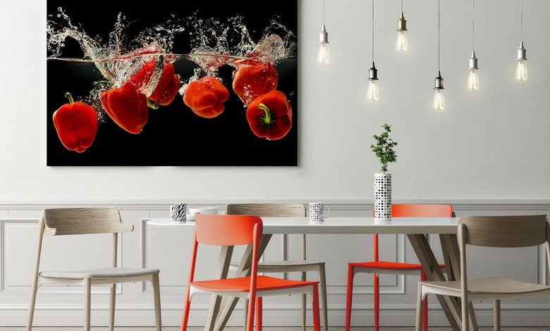 the pepper red dance canvas prints in dining room canvas prints demural