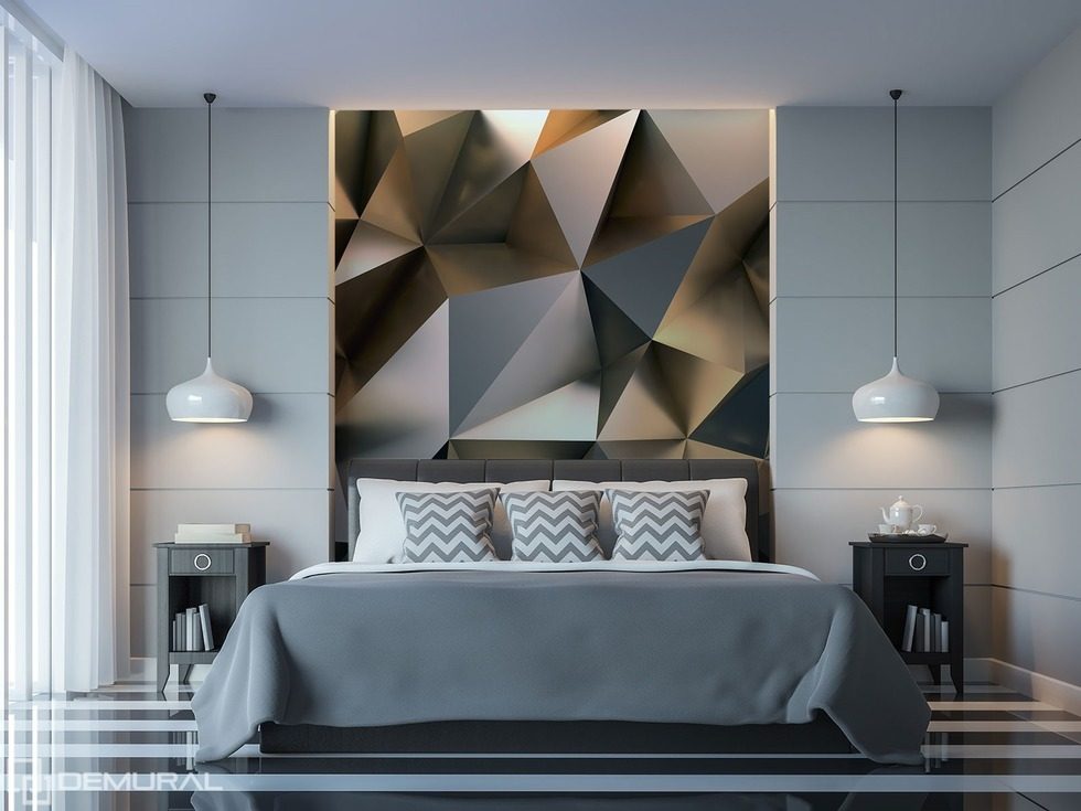 The geometric mishmash of ecstasy  Bedroom wallpaper mural  Photo wallpapers  Demural