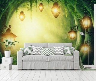where the magic takes place living room wallpaper mural photo wallpapers demural