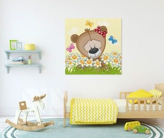 spring wanderings of a little bear canvas prints in childs room canvas prints demural
