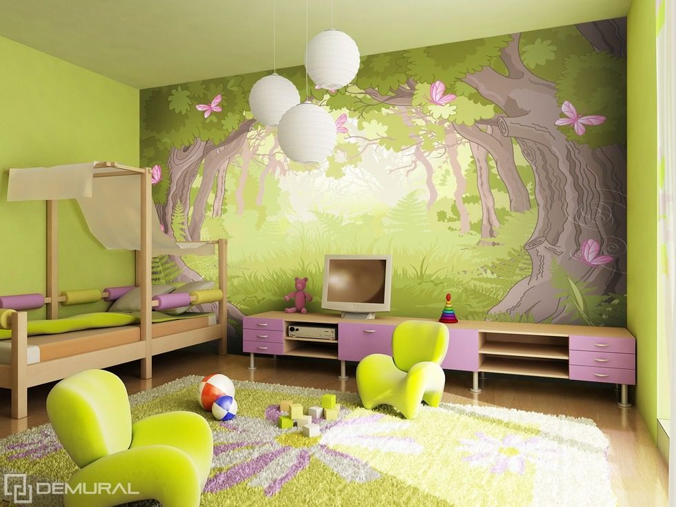 In the magical forest world Child's room wallpaper mural Photo wallpapers Demural