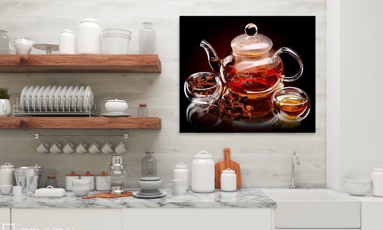 teatime canvas prints in kitchen canvas prints demural