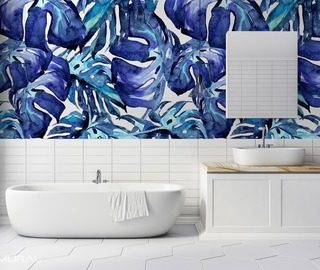 plant gentleness bathroom wallpaper mural photo wallpapers demural