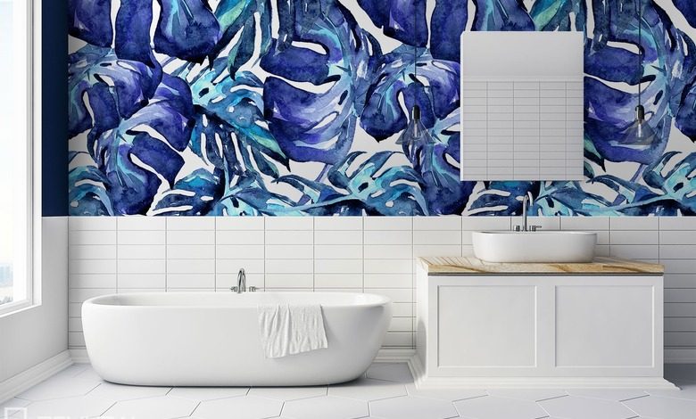 plant gentleness bathroom wallpaper mural photo wallpapers demural