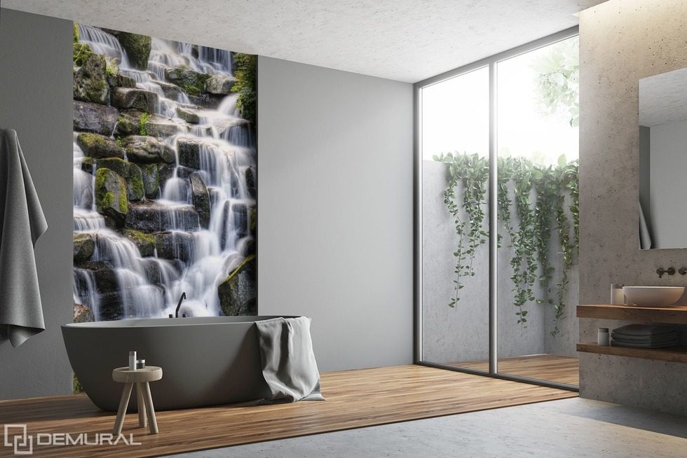 Subtle water soothing - Bathroom wallpaper mural - Photo wallpapers -  Demural