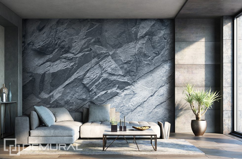 Stone wall - Living room wallpaper mural - Photo wallpapers | Demural®