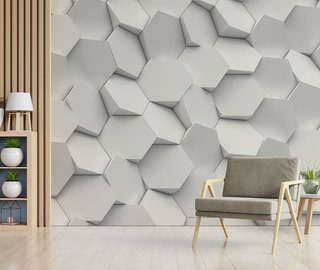 a play of shapes and light three dimensional wallpaper mural photo wallpapers demural